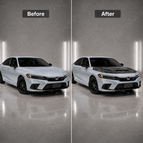 VRS-Style Real Carbon Fiber Vented Hood Bonnet For Honda Civic / Civic Si (FE/FL) 2023-2026
