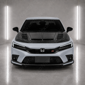 VRS-Style Real Carbon Fiber Vented Hood Bonnet For Honda Civic / Civic Si (FE/FL) 2023-2026