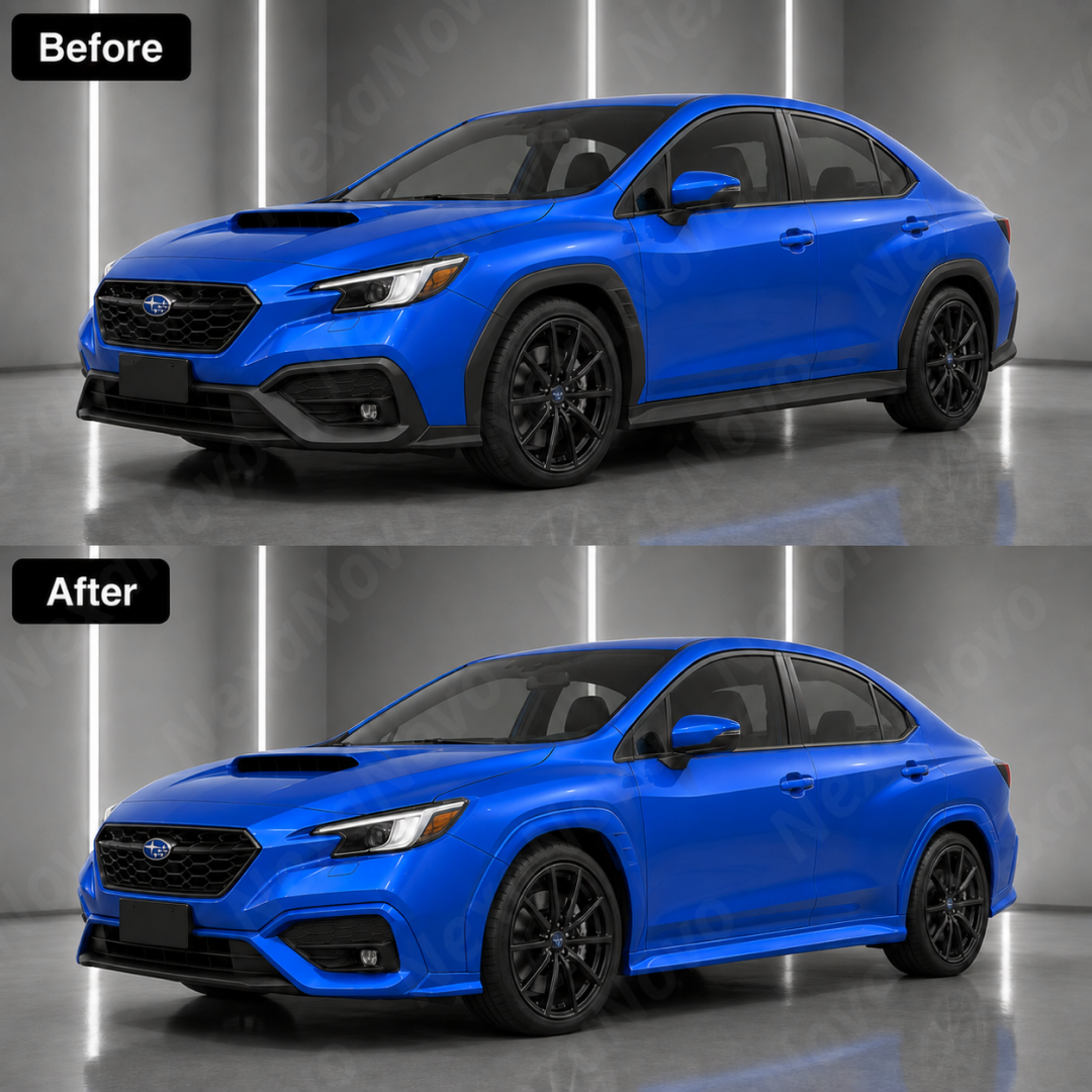 Paint-Matched World Rally Blue (K7X) Rocker Panel Molding Replacement Side Skirts For Subaru WRX (VB) 2022-2026