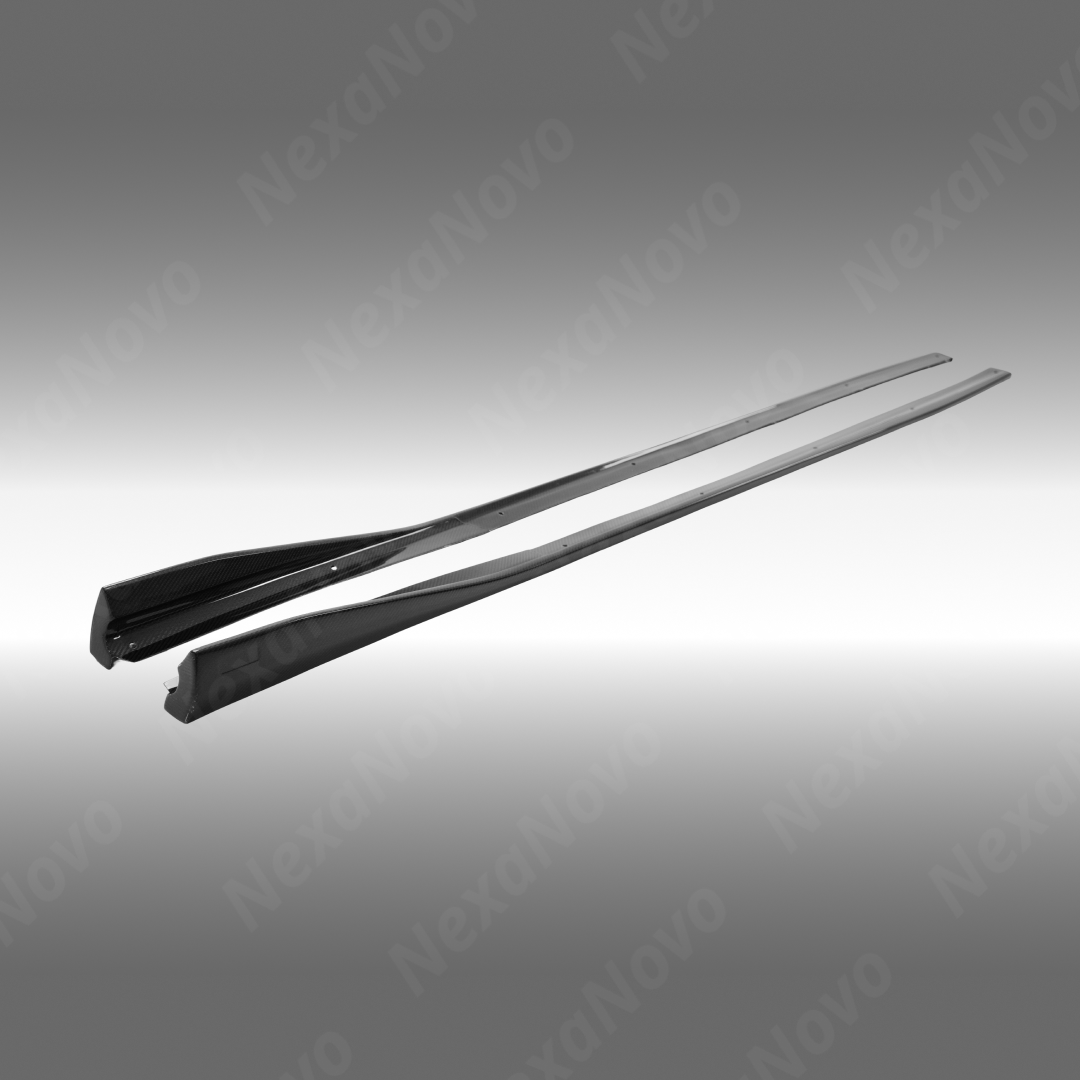 VRS-Style Real Carbon Fiber Side Skirt Extensions For Subaru WRX (VB) 2022-2026