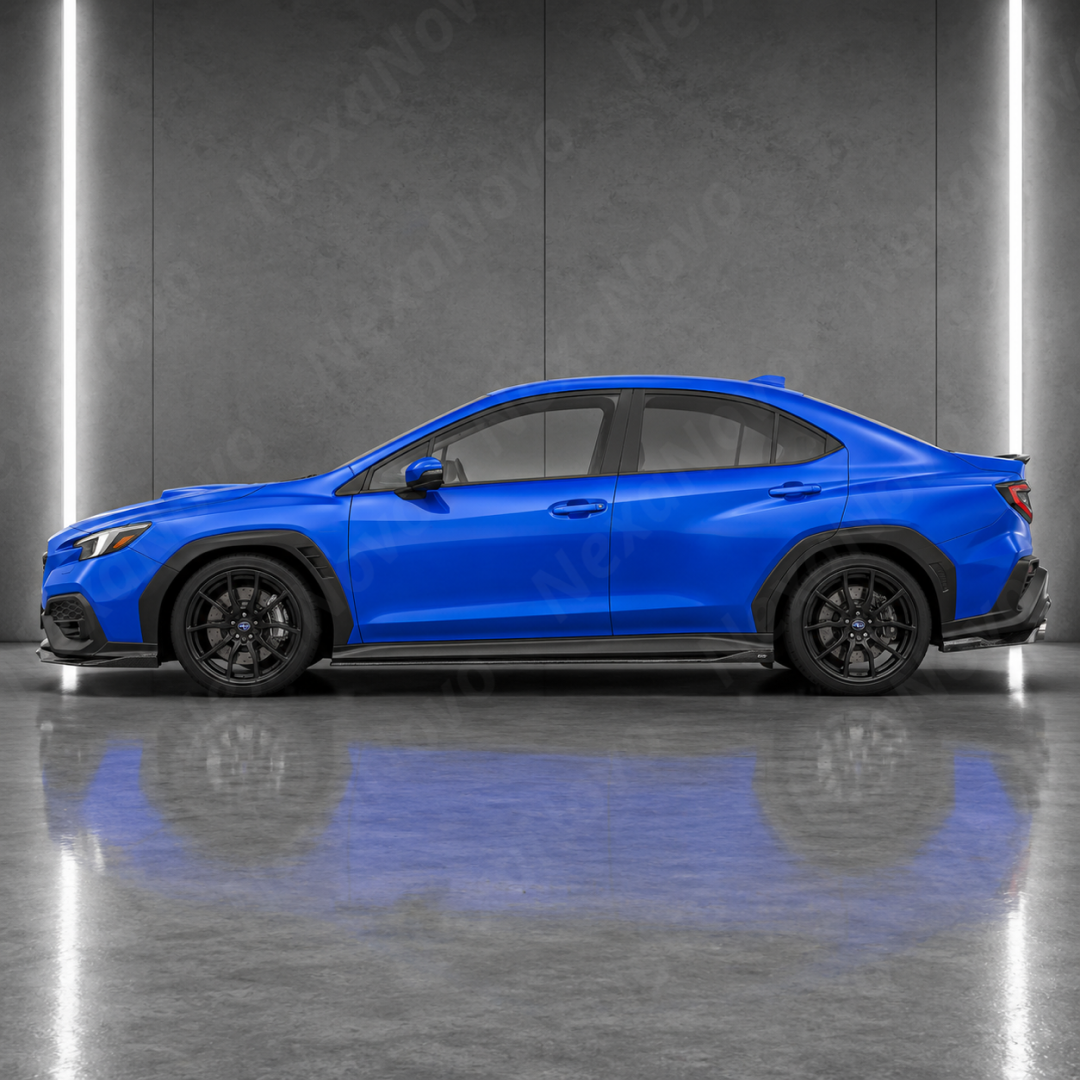 VRS-Style Real Carbon Fiber Side Skirt Extensions For Subaru WRX (VB) 2022-2026