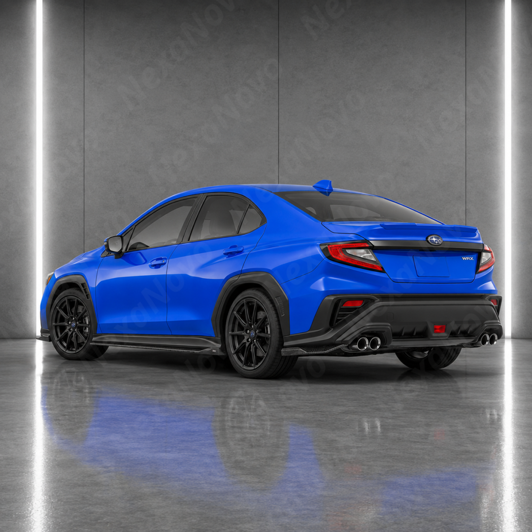 VRS-Style Real Carbon Fiber Side Skirt Extensions For Subaru WRX (VB) 2022-2026