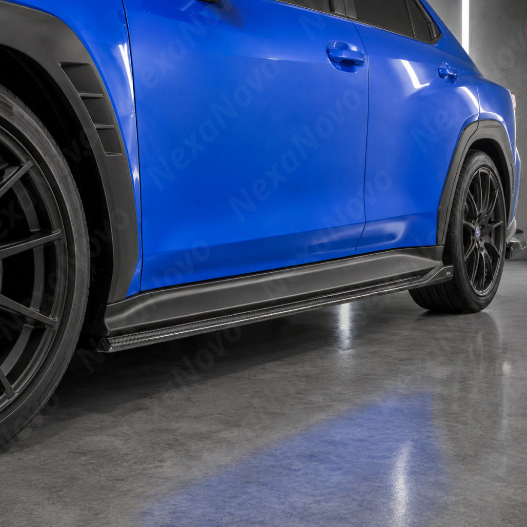 VRS-Style Real Carbon Fiber Side Skirt Extensions For Subaru WRX (VB) 2022-2026