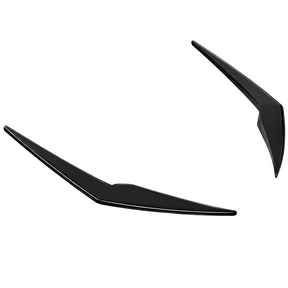 Gloss black NexaNovo VTEN front canards providing sharp contrast on a Thundernight Metallic BMW 2 Series F74