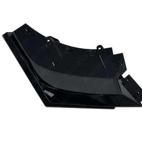 High-contrast look of the NexaNovo VTEN gloss black bumper lip accenting a Brooklyn Grey 2025 BMW G60