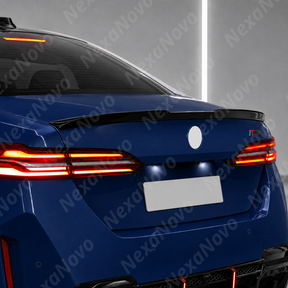 Close-up view showing the mirror-finish gloss black clear coat on the NexaNovo wing blade