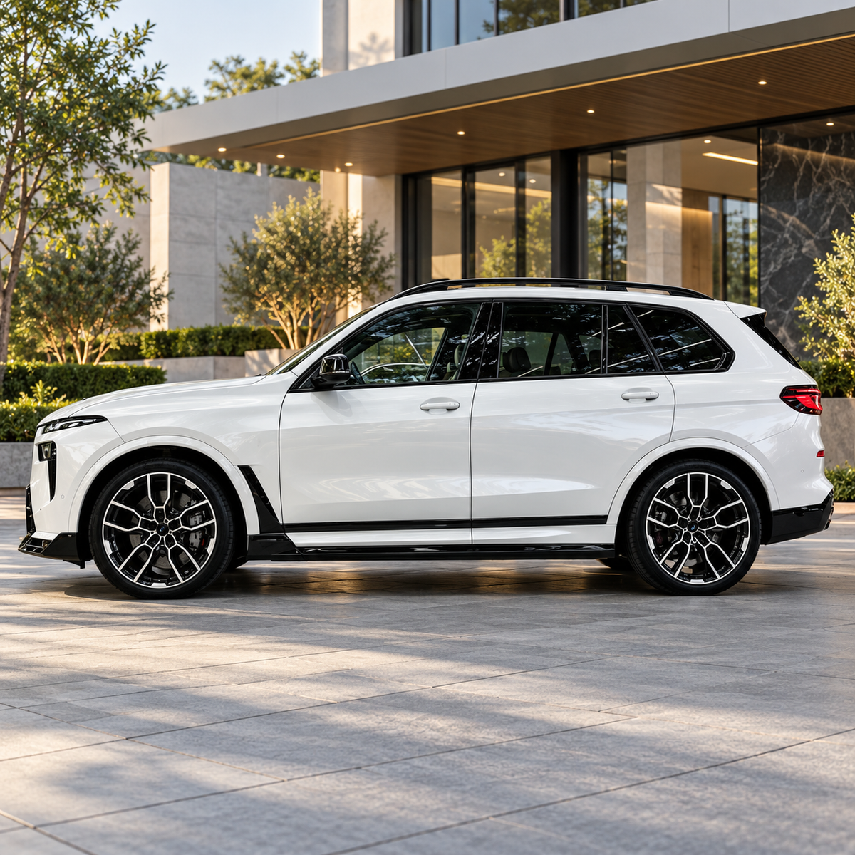 Side Skirt Splitter For BMW X7 Double Real Carbon Fiber (2019-2022)