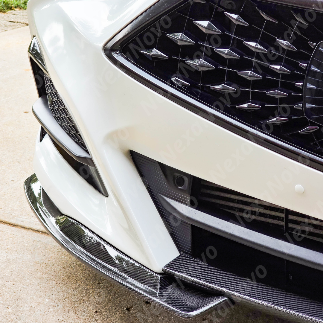 Comparison of stock vs NexaNovo front splitter on Acura TLX