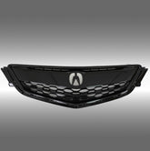 NexaNovo gloss black front bumper grille installed on a 2015 Acura TLX