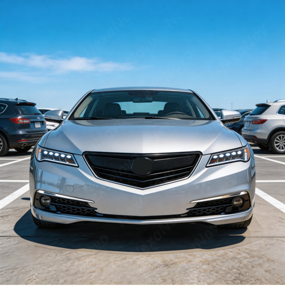 NexaNovo gloss black grille acting as a durable and stylish barrier for the TLX radiator area