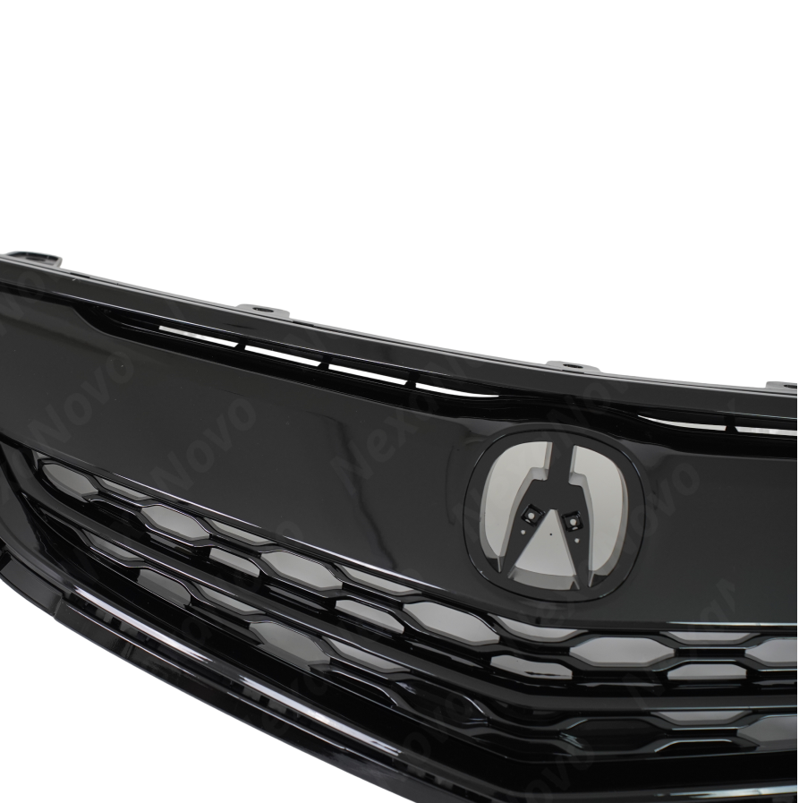 Sport-inspired gloss black mesh grille on an Acura TLX with A-Spec style accents