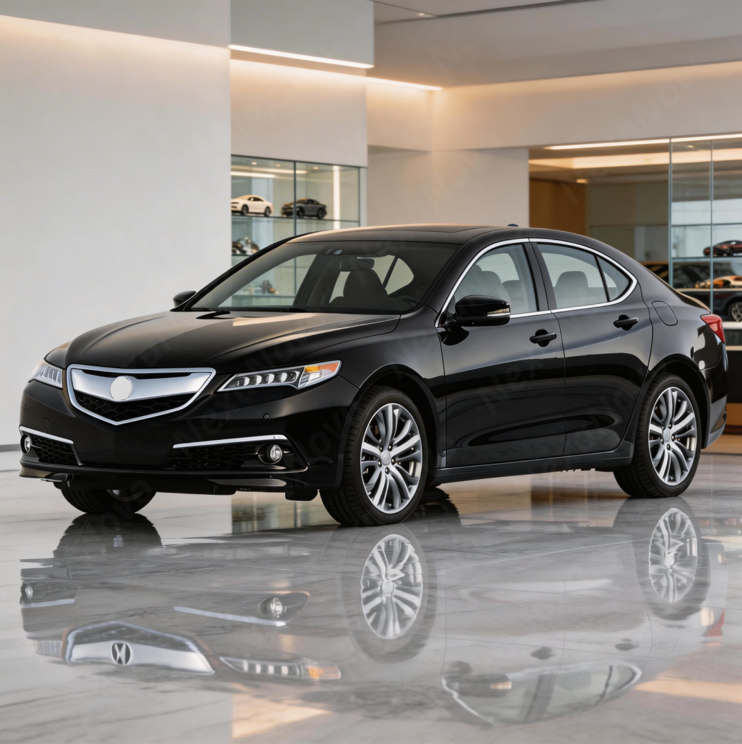 2015 Acura TLX in motion highlighting the refreshed front-end aesthetic with the NexaNovo grille