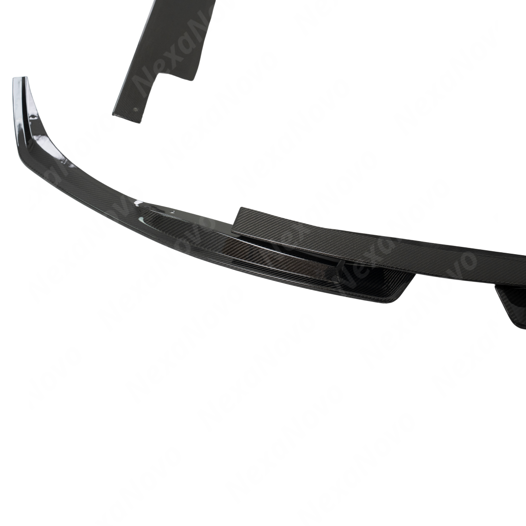 Underside of the TLX carbon front lip showing reinforced mounting points for high-speed stability