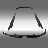 Full 3-in-1 real carbon fiber aero kit featuring front lip, side skirts, and wing spoiler on a 2021 Acura TLX