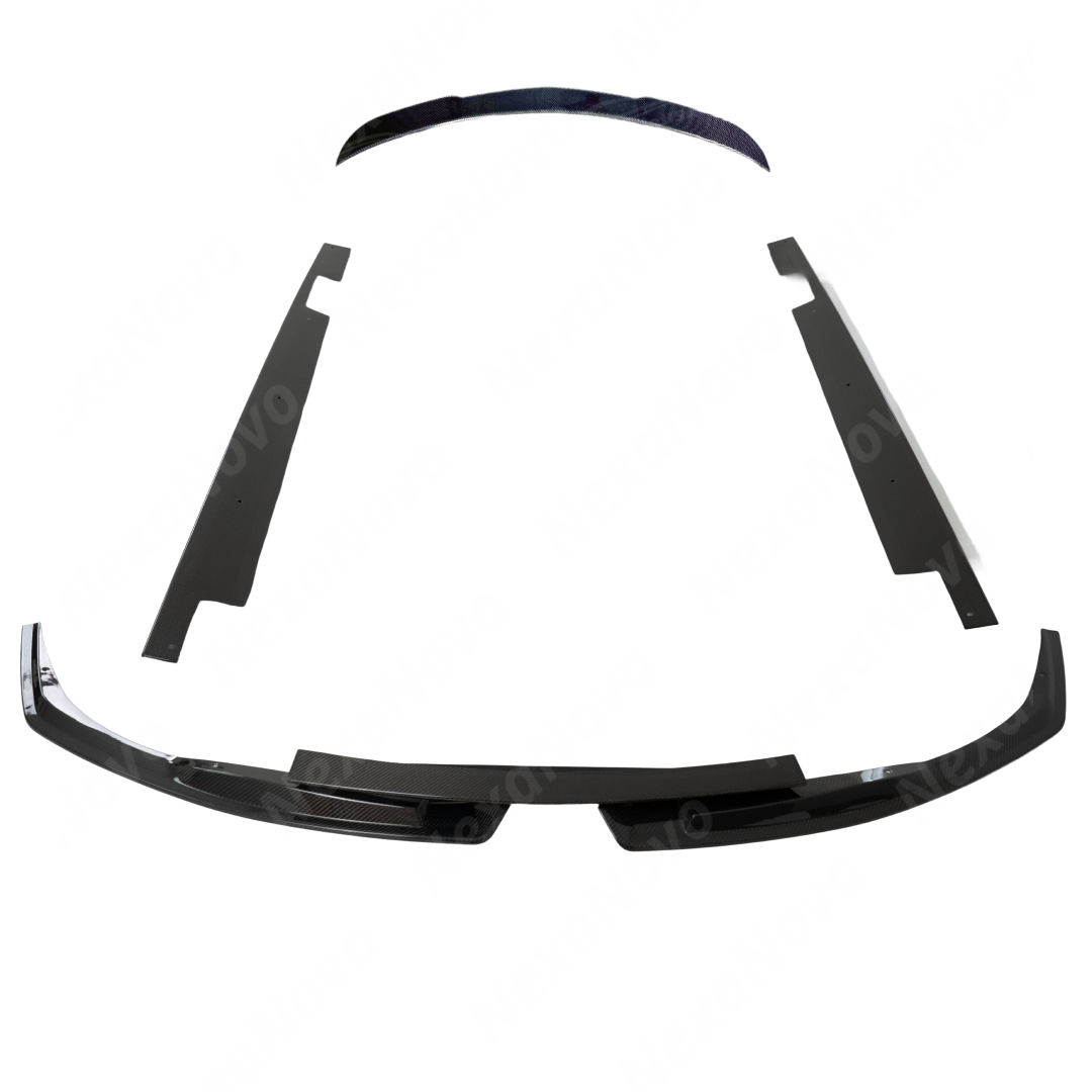 Macro shot of the consistent 3K twill carbon fiber weave used across all components of the TLX aero kit