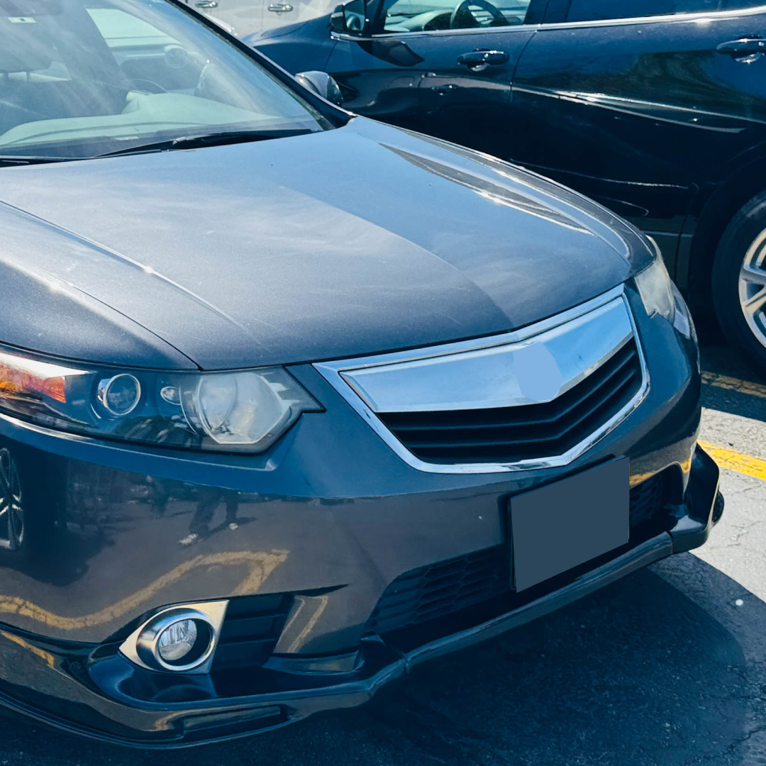 Gloss black front lip spoiler body kit for Acura TSX 2011-2014