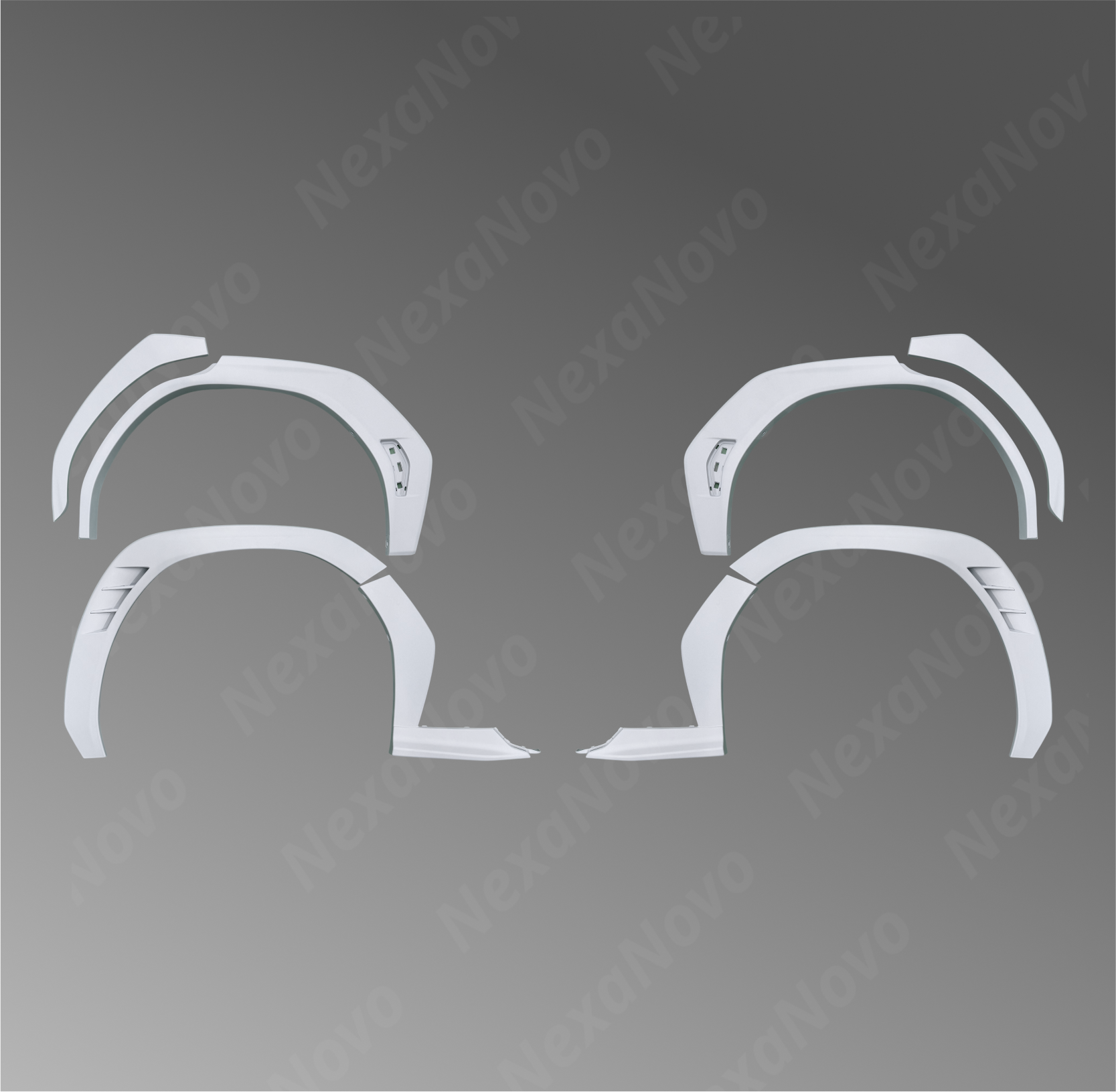 Unpainted Nexanovo fender flares enhancing a 2022 Subaru WRX

