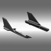 VTEN style gloss black side body skirt extensions installed on a 2025 BMW 2 Series F74 Gran Coupe