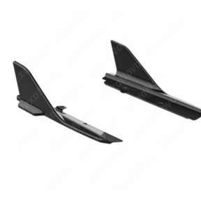 Ground-level track shot showcasing the grounded stance and outer aero winglets of the VTEN side skirt extensions