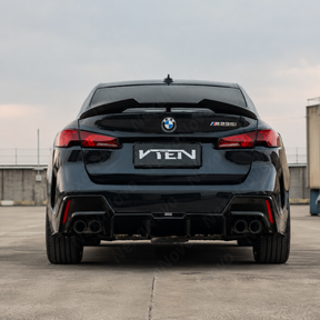 Close-up view showing the mirror-finish gloss black clear coat on the NexaNovo wing blade