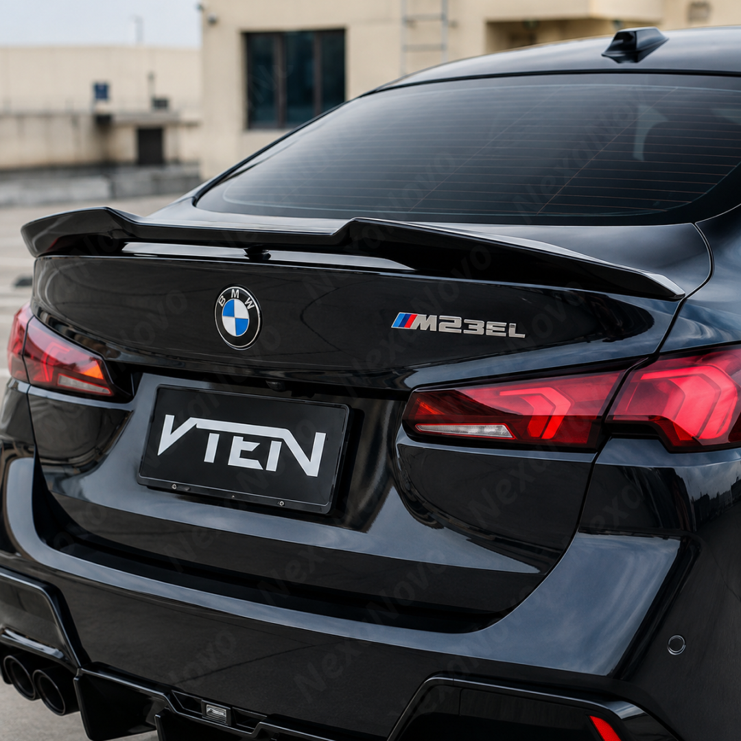 Side profile view showing the dynamic aerodynamic angle and upright stanchion design of the NexaNovo wing