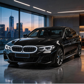 Durable high-impact ABS plastic construction of the NexaNovo BMW 3 Series performance grille