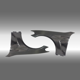 NexaNovo M style real carbon fiber front side vented fenders on a 2011 BMW F10