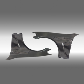 NexaNovo M style real carbon fiber front side vented fenders on a 2011 BMW F10