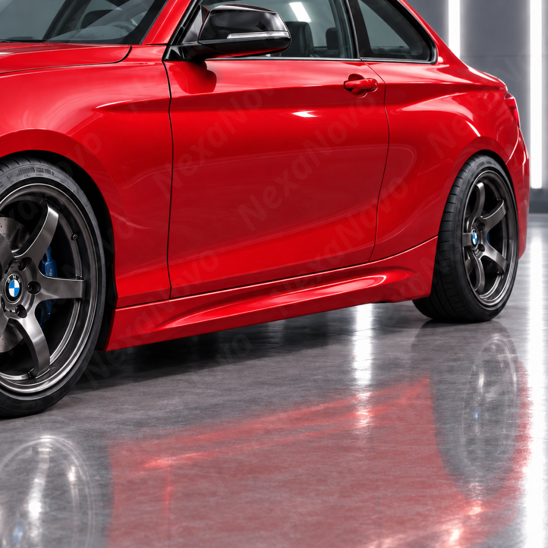 Precision edge-to-edge alignment where the side skirt meets the front and rear fender wheel arches