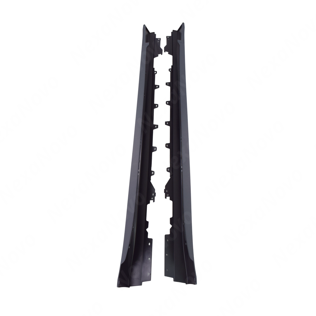Close-up view of the factory-spec mounting tabs, clip channels, and fastener alignment points