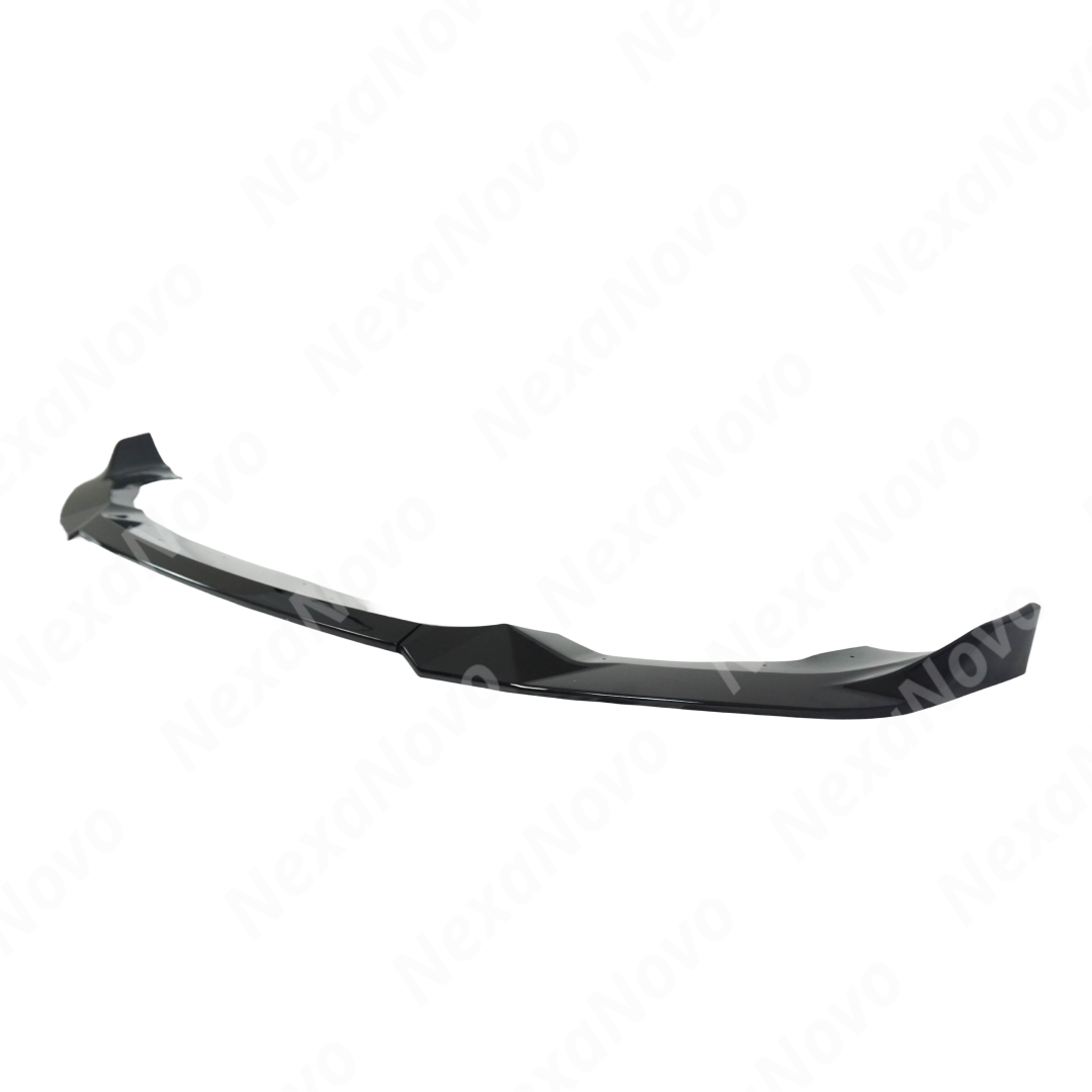 Uninstalled NexaNovo front bumper lower lip spoiler, top view