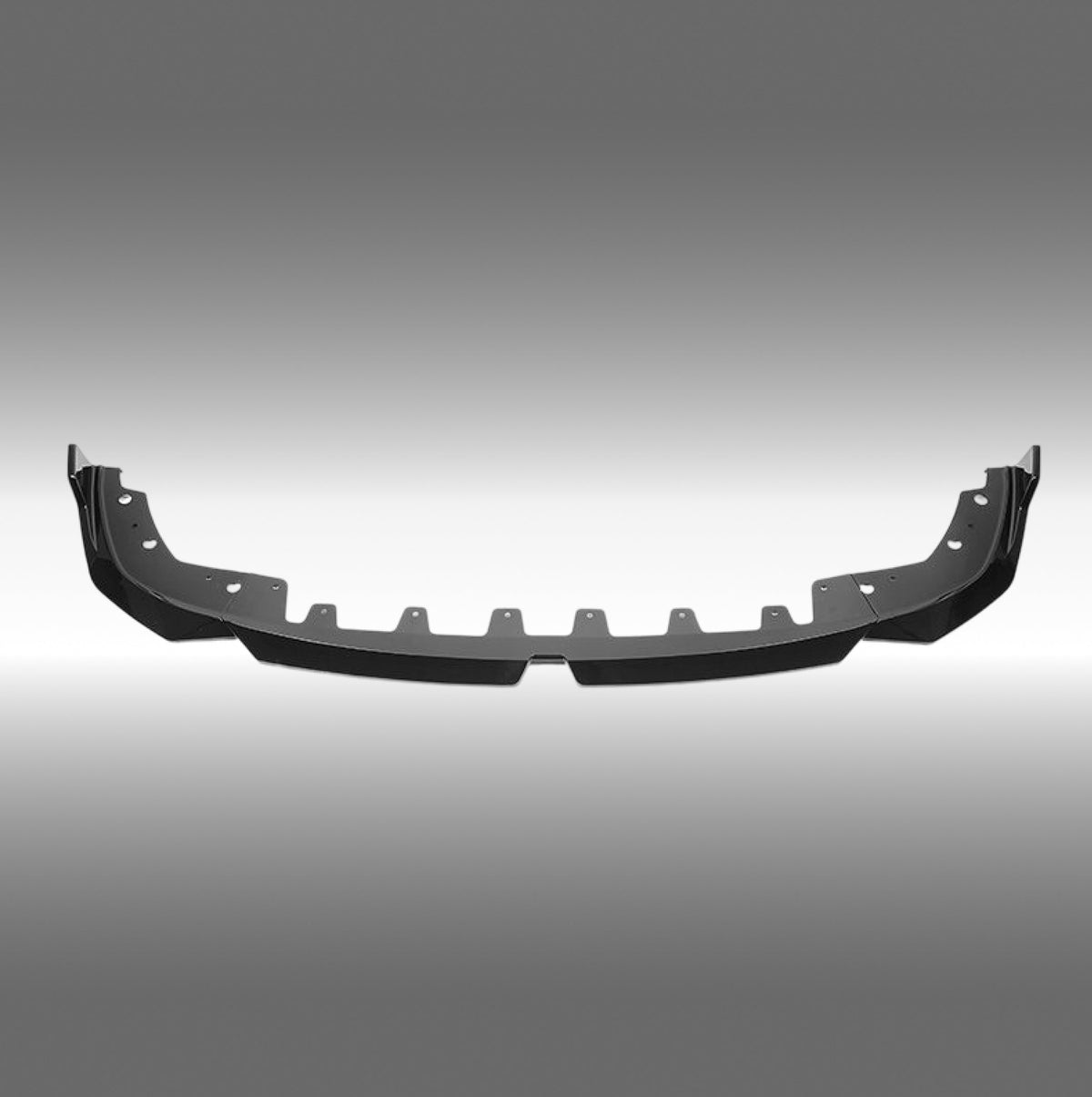 NexaNovo gloss black front bumper lip splitter installed on a 2023 BMW 3 Series G20 LCI