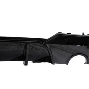 Rear profile showing the deep aerodynamic fins of the NexaNovo G22 gloss black diffuser