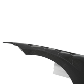 Detailed shot of the UV-resistant high-gloss clear coat on the NexaNovo G22 carbon vents