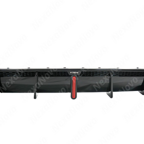 VTEN dual rear diffuser with LED installation in progress on BMW G26