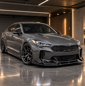 Sleek OEM+ executive performance aesthetic of the M5 style side skirts on a Black Sapphire BMW G30 530i / M550i