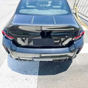 Uninstalled NexaNovo CS style real carbon fiber trunk lid, top view