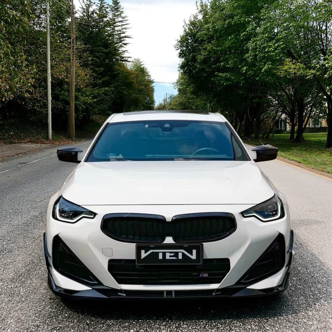 Front three-quarter view of a G42 with VTEN front lip

