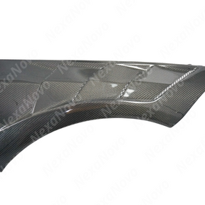 Close-up of the vented design on the NexaNovo carbon fiber fender panel