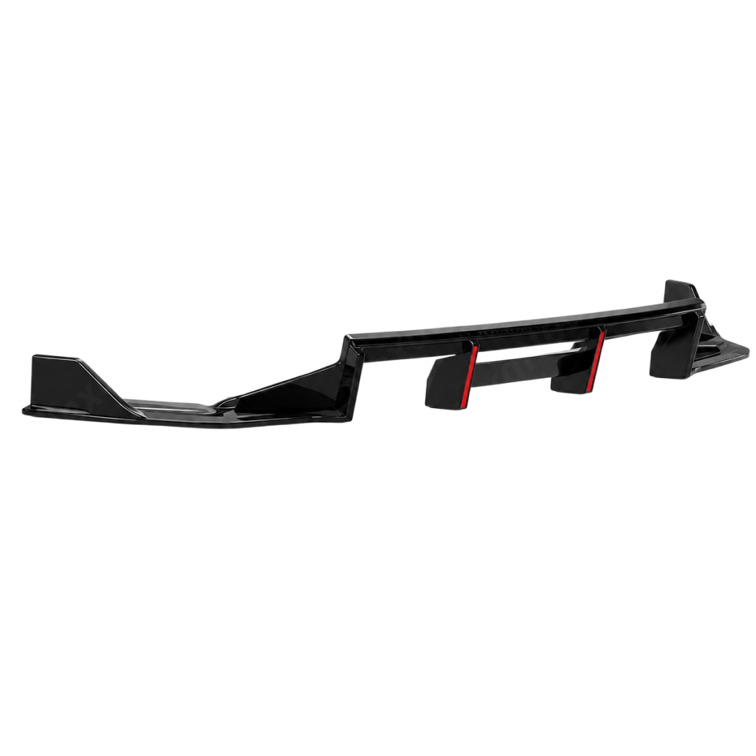 View of the OEM-style mounting tabs and clips engineered by NexaNovo for direct G87 rear bumper snap-in