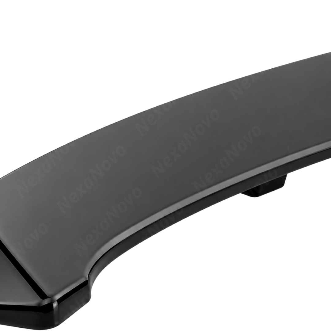 Detailed shot of the aggressive center dip design on the NexaNovo VTEN roof spoiler