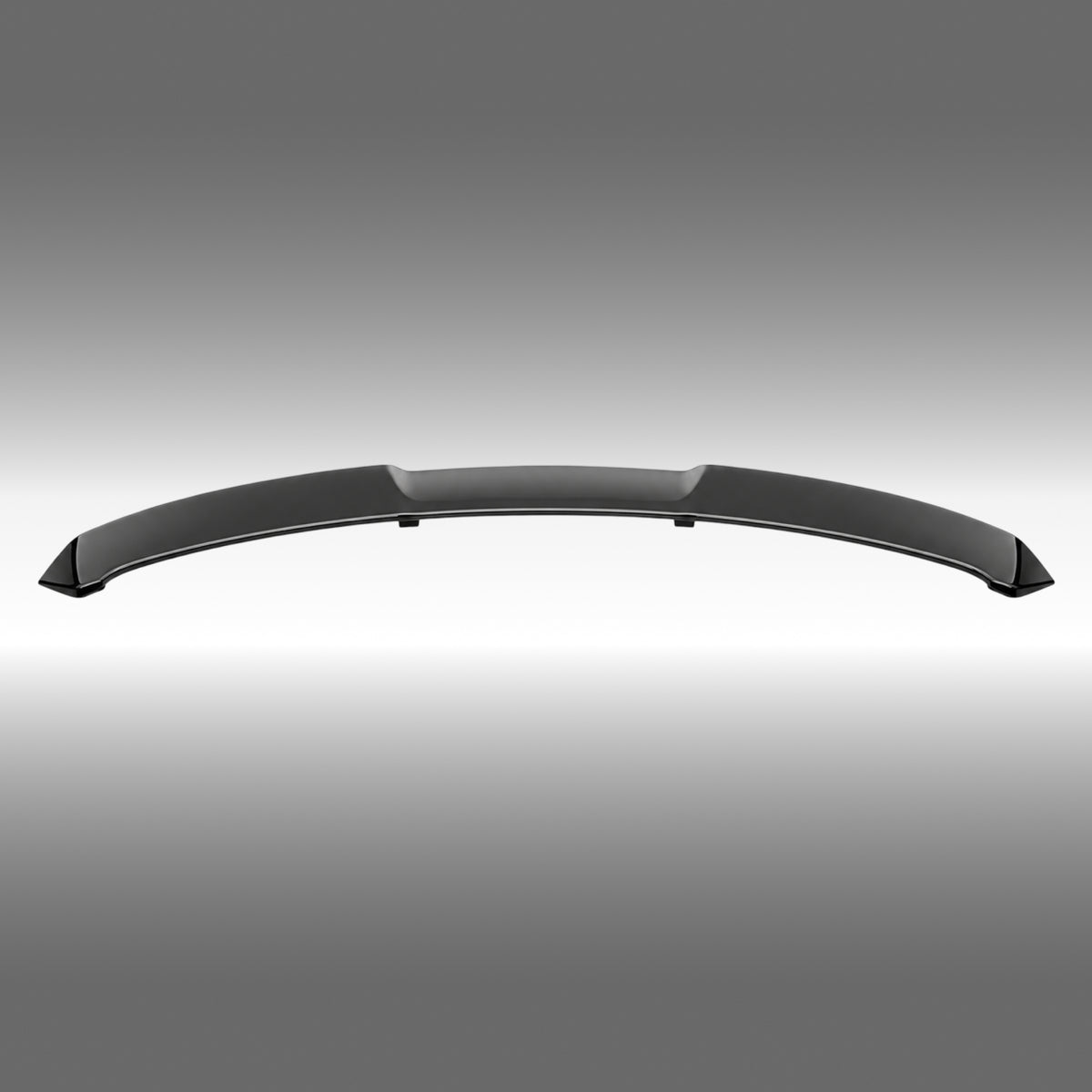 Detailed close-up of the mirror-finish gloss black clear coat on the NexaNovo roof spoiler