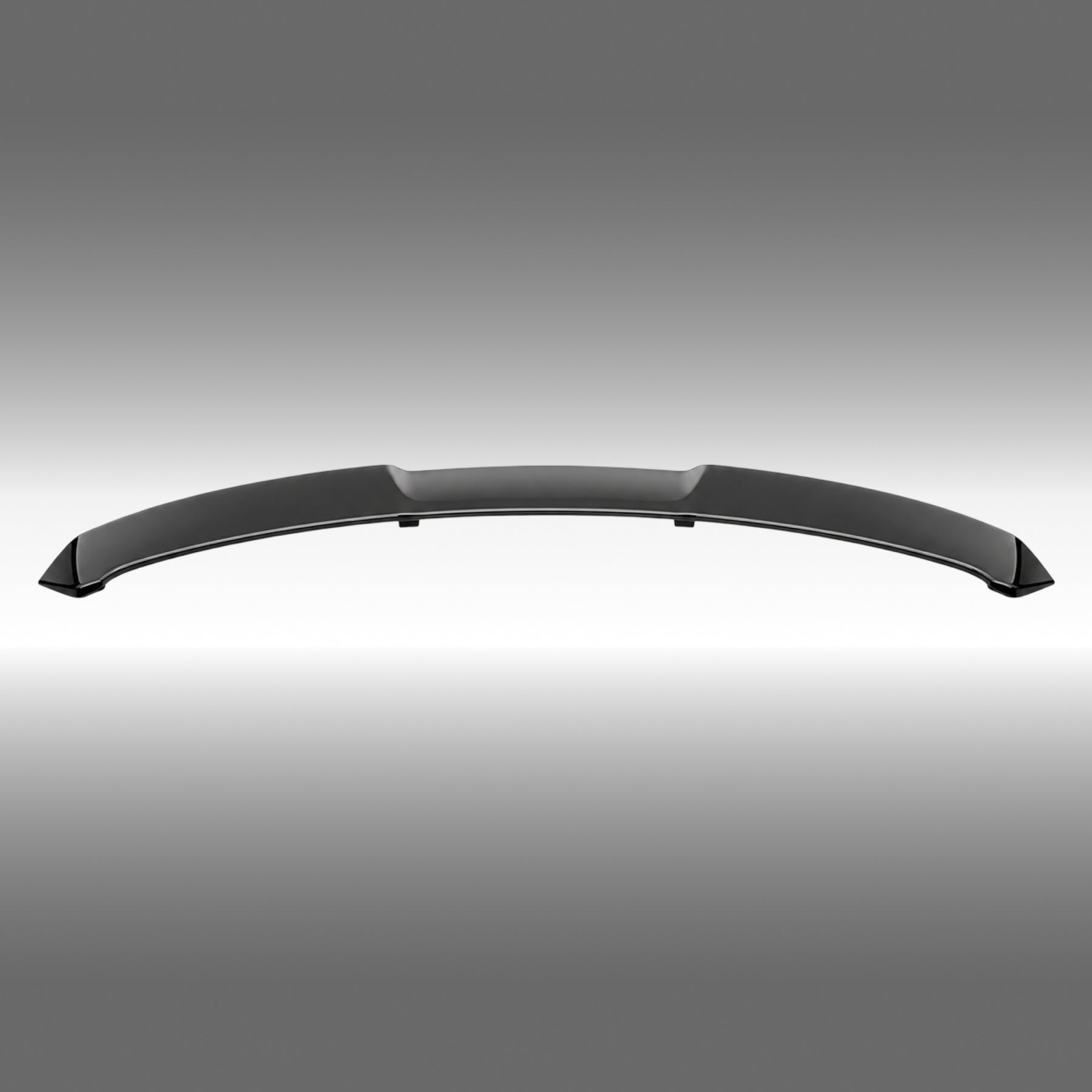 Detailed close-up of the mirror-finish gloss black clear coat on the NexaNovo roof spoiler