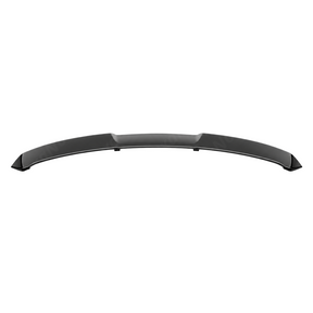 Close-up showing the precision fitment of the VTEN roof spoiler against the upper rear window seal
