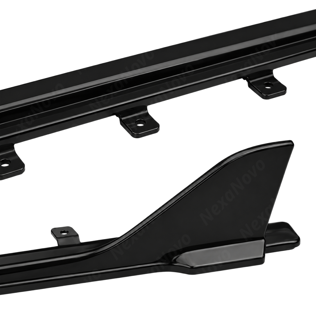 Precision edge-to-edge alignment where the VTEN extension meets the factory G87 lower rocker panel