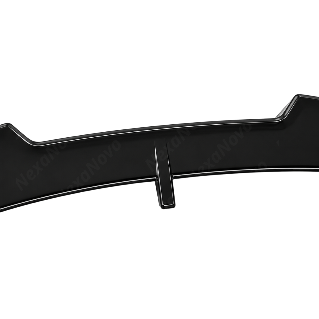 Close-up showing the precision fitment of the wing bases along the G87 trunk lid contours