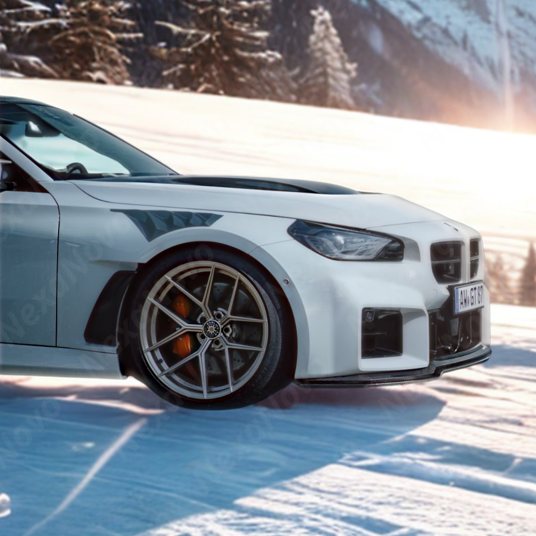 Precision fitment of NexaNovo N style carbon fiber fender on 2025 BMW M2 G87