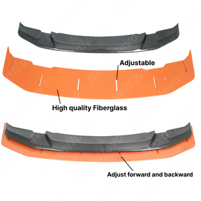 The uninstalled NexaNovo real carbon fiber GTS style front splitter lip bumper car kit, highlighting the high-gloss finish and precision design