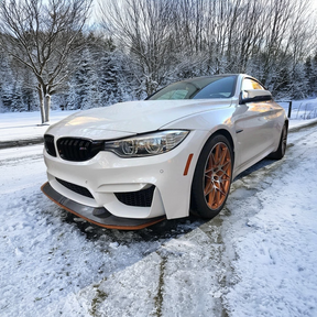Low angle view emphasizing the NexaNovo front splitter on M3