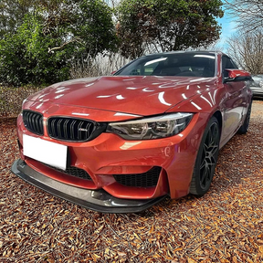 Sleek NexaNovo front splitter lip installed on a BMW M3